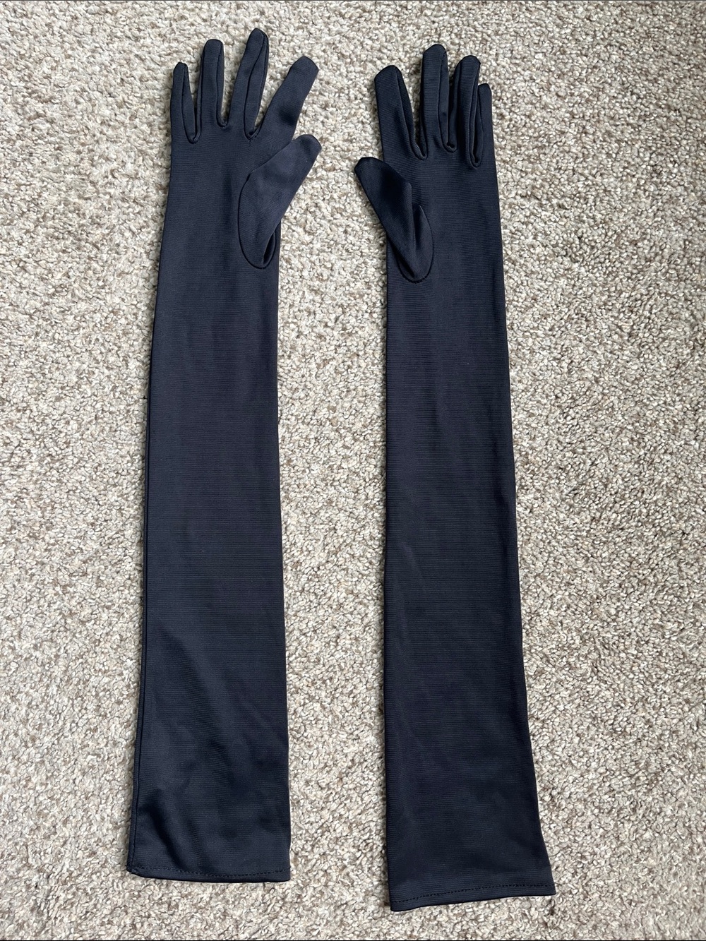 Black Long Satin Gloves - Women's Evening Gloves